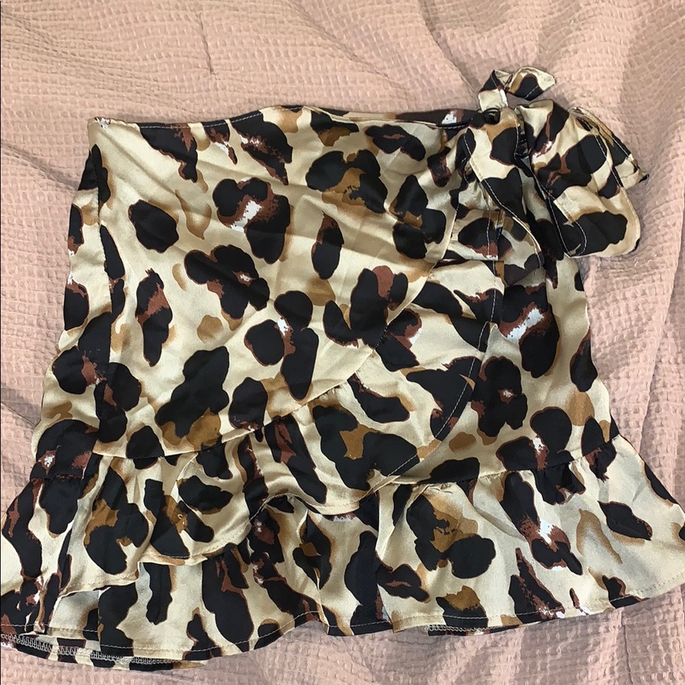 Princess Polly Leopard print wrap skirt